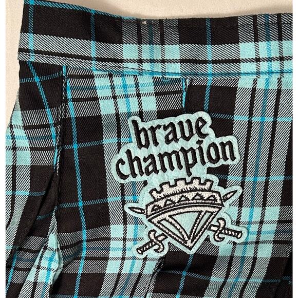 Disney Descendants Black & Blue Plaid Pleated Skirt Size XL (14-16) - Picture 4 of 8